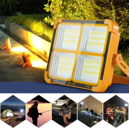 Portable Solar LED Rechargeable IP66 Waterproof Flood light