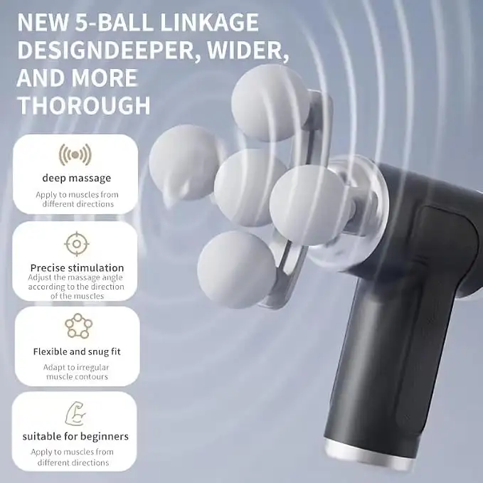Massage Gun Body Massager With 5 Heads